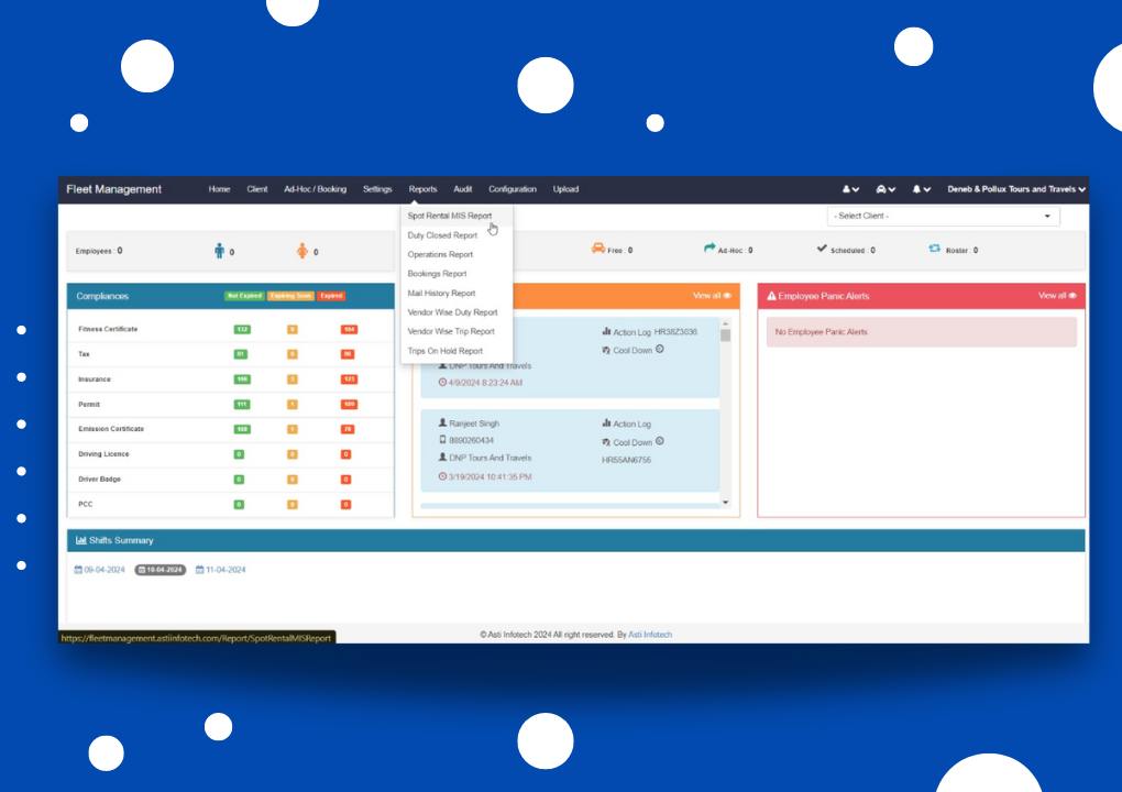 AFM – Empowering Fleet Managers for Efficient Ad hoc Cab Rental/Spot Rental Management 4 Spot Rental MIS Report