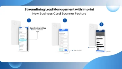 Business card scanning feature on Imprint app